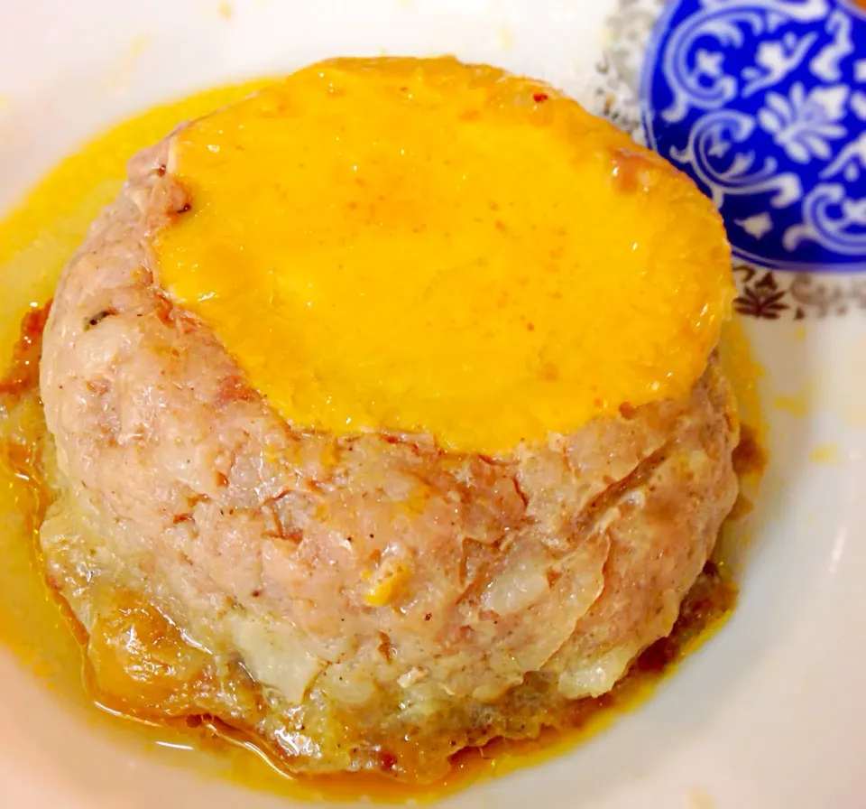 Steamed minced pork with salted egg yolk@古早人台湾粥, ABC food centre|coxiella24さん