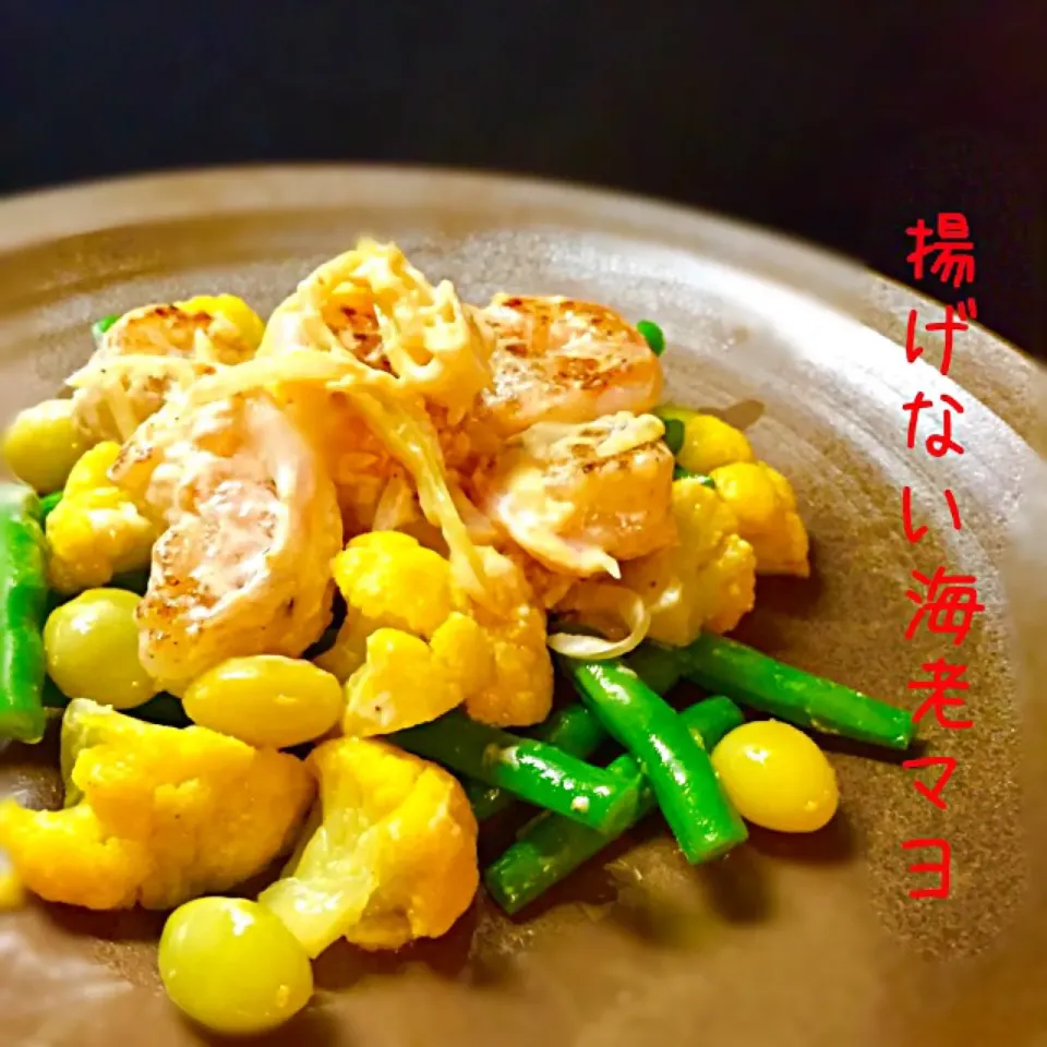 揚げない海老マヨ🍤のせ野菜炒め🍳|Cedro🍋さん