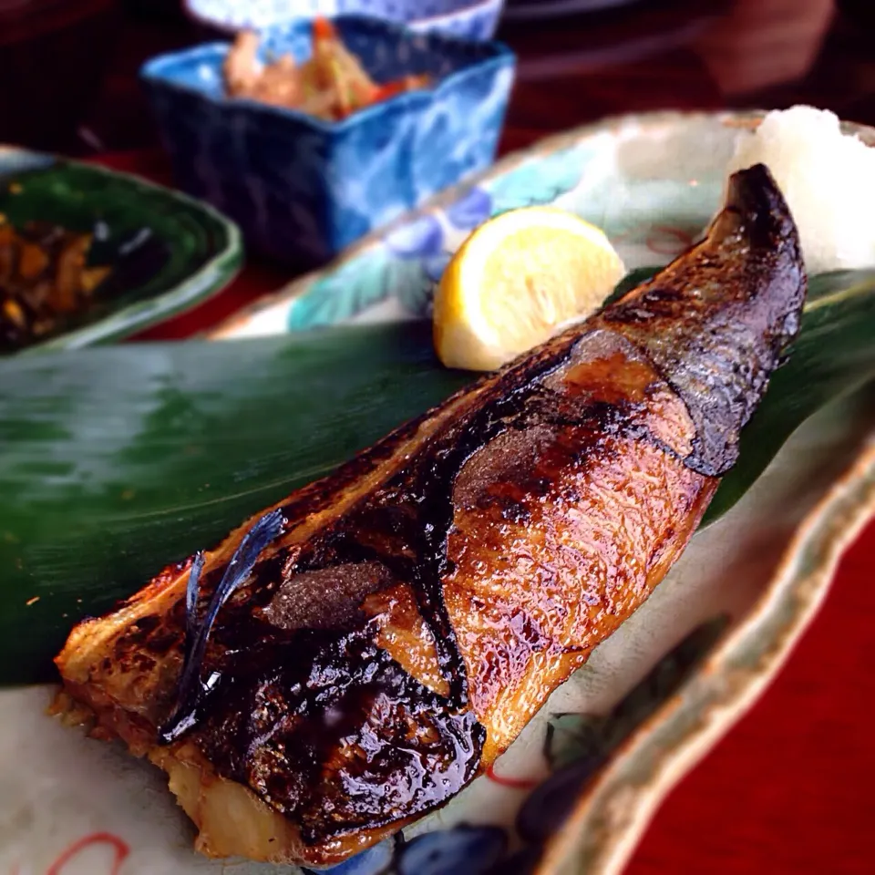 Snapdishの料理写真:妻とデートランチ【トロ鯖の炭火焼き定食】|koji toyodaさん