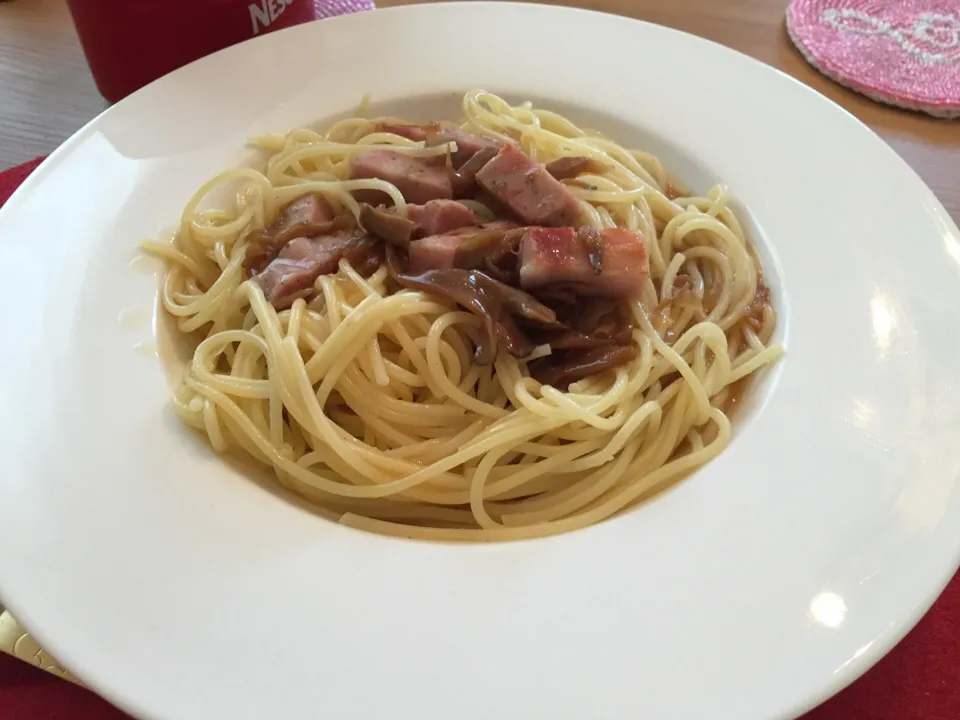 きのことベーコンのパスタ|Rさん