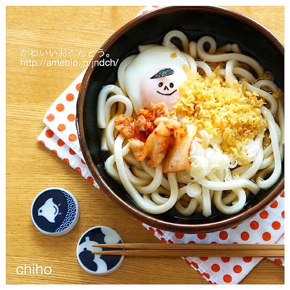 キムチ温玉うどん♡|chihoさん