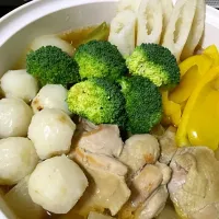 Snapdishの料理写真:Japanese hotpot-kiridanbo nabe 秋田烤糯米火鍋|Linting Huangさん