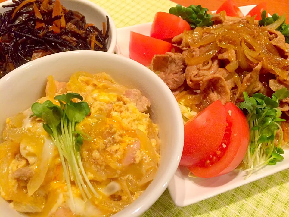 Snapdishの料理写真:豪華★親子丼&しょうが焼き|Lui。さん