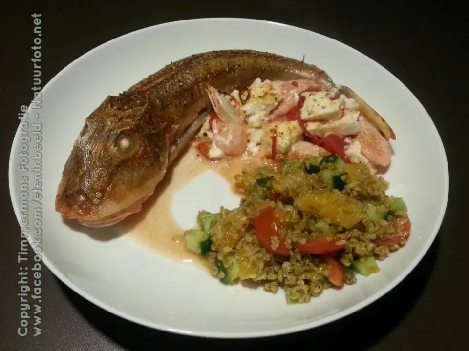 Red gurnard saganagi with green freekeh salad|Frank&Jolanda - Eteninbeeldさん