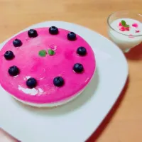 ブルーベリーとカシスのチーズケーキ|あー坊さん