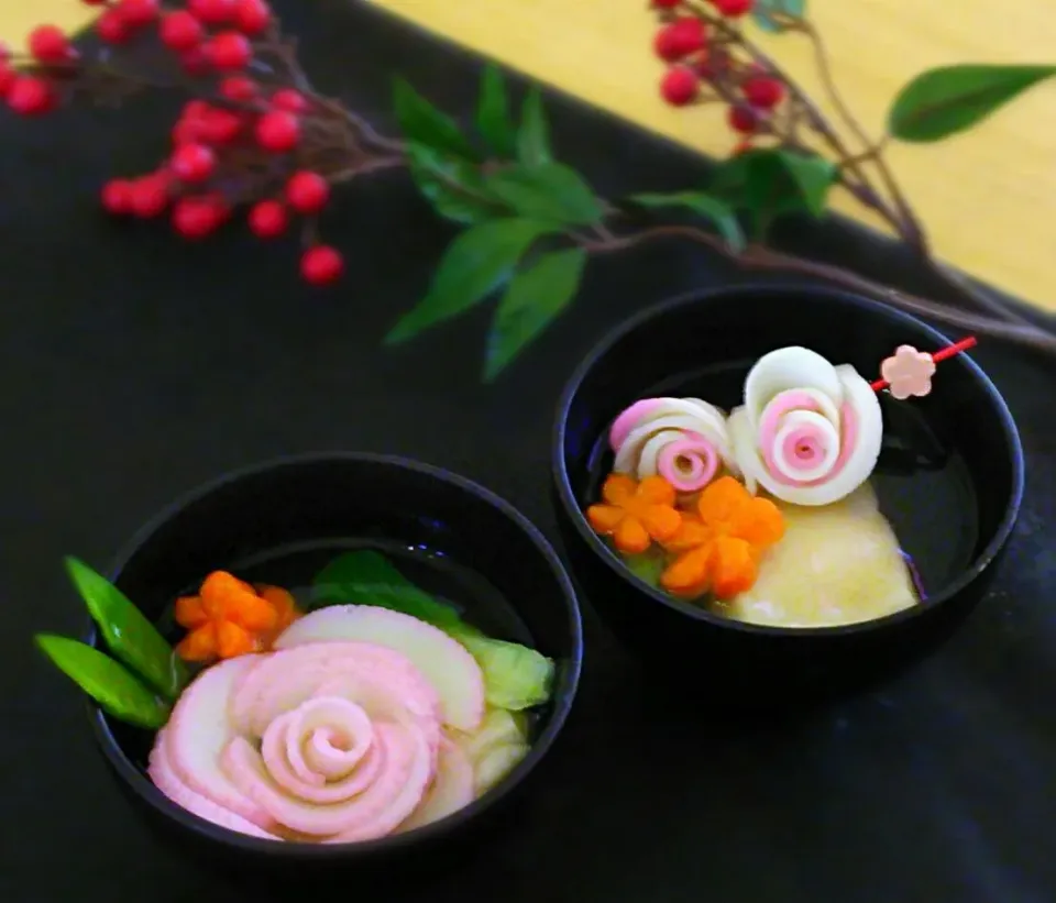 可愛い薔薇のお雑煮❤|みゆさん