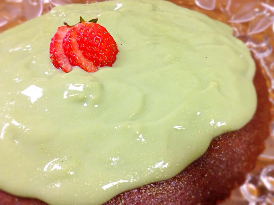 Easy Choco tart with matcha topping|kokinekat@(・●・)@さん