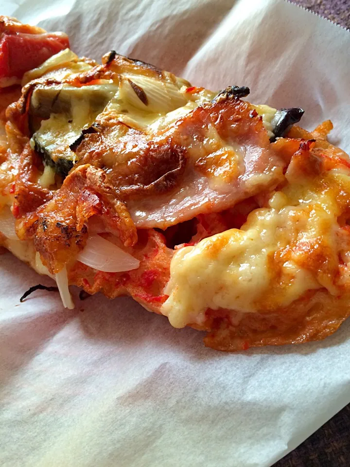 Snapdishの料理写真:Lazy Sunday!!.... Yasai pizza bread|Nigel Nakadaさん