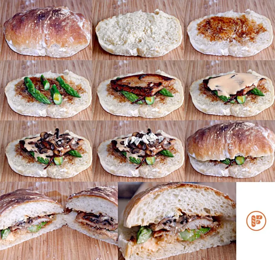 Teriyaki Fish + Asparagus + Teriyaki Mushroom with Homemade Ciabatta Sandwich|Daniel Limさん