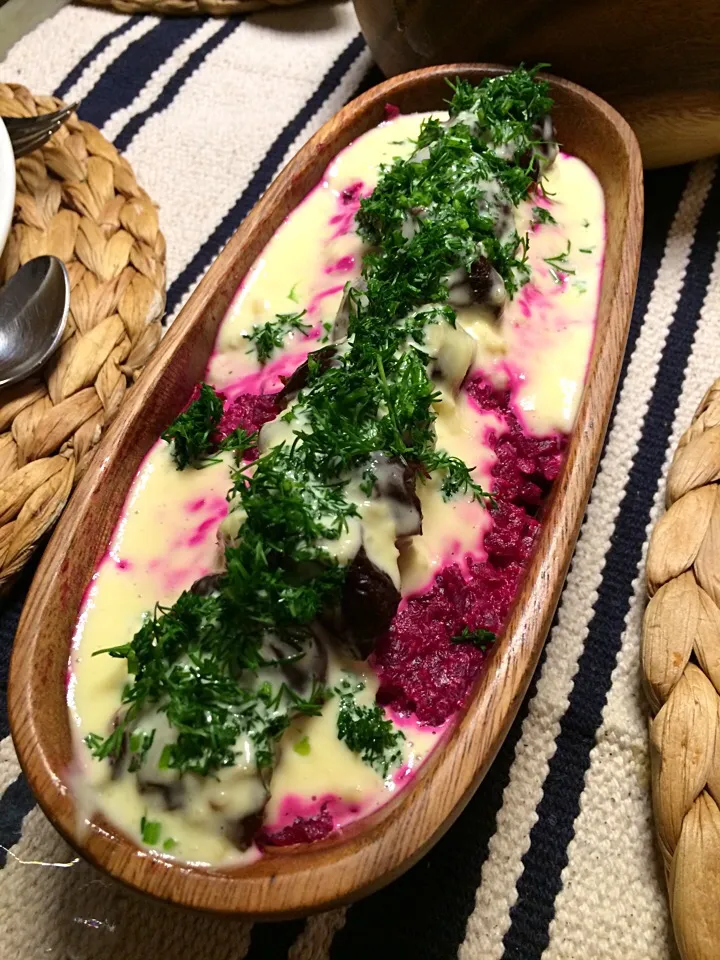 Stuffed prunes with beet salad;)|aястасияさん