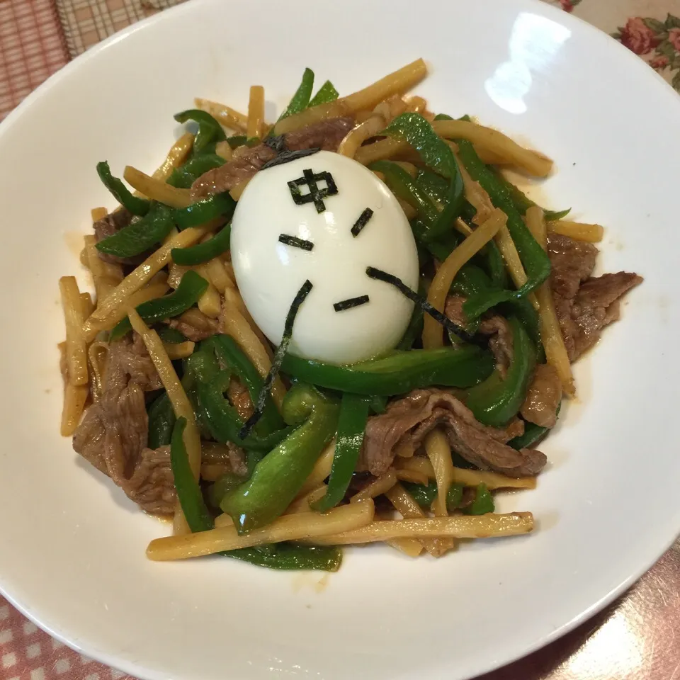 ラーメンマンの青椒肉絲🍲|＊ゆみしぼり＊さん