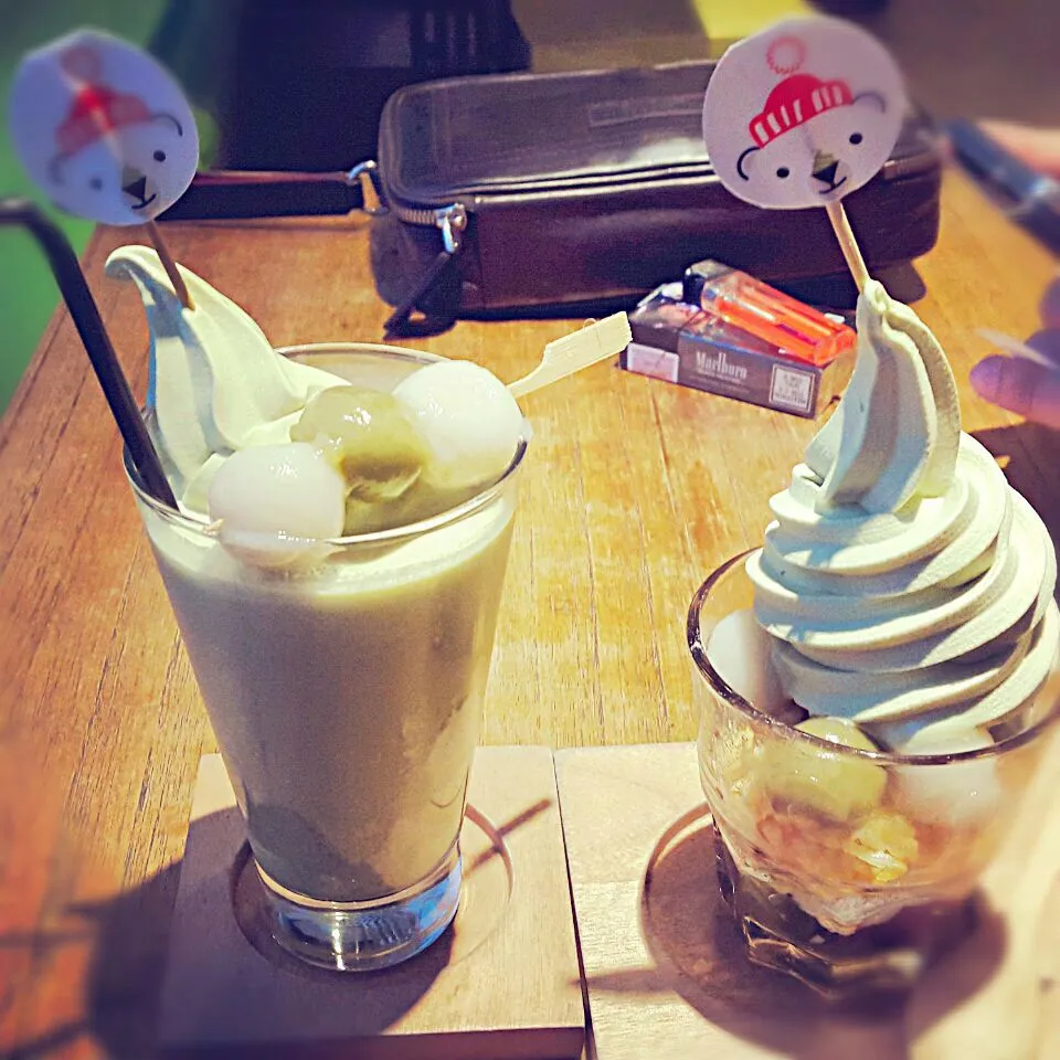 matcha ice cream with mochi|Serly Wijayaさん