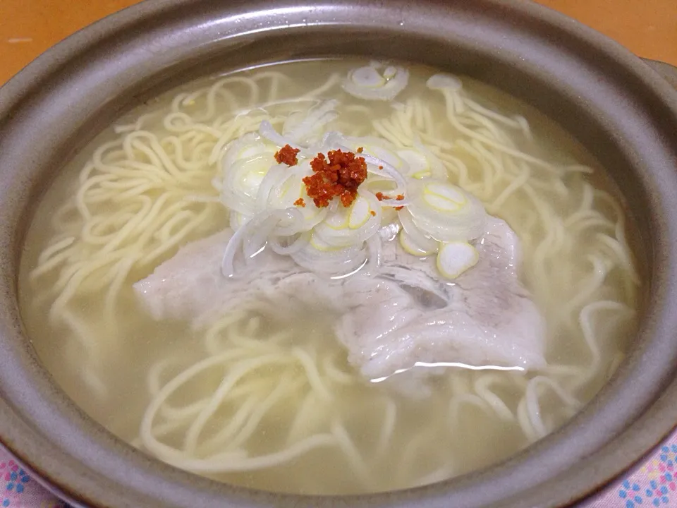 昨日の残りのスープで、塩豚ラーメン! (^-^)|Kei Satoさん