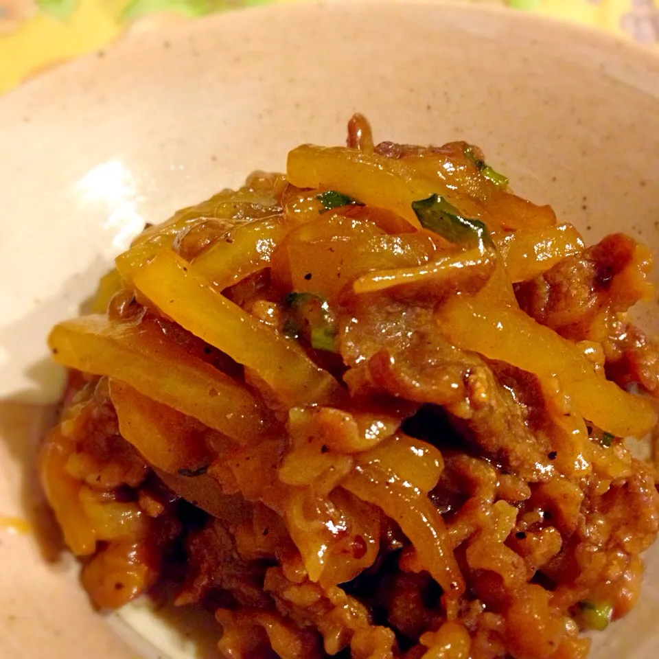 千切り大根と牛肉の甘辛煮|ももさん