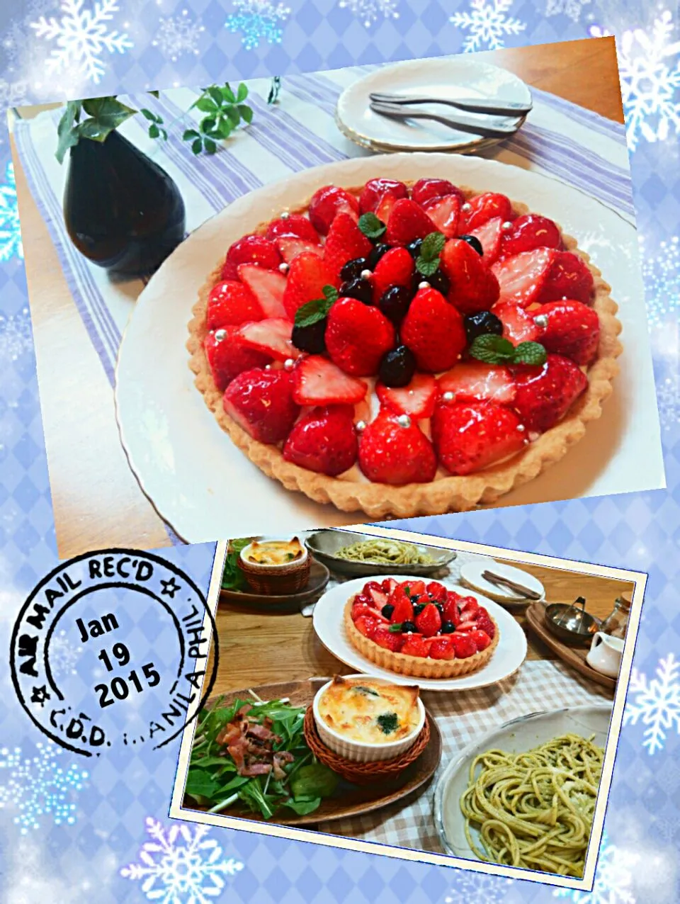 Snapdishの料理写真:いちご🍓のレアチーズタルト🎵|yokoさん