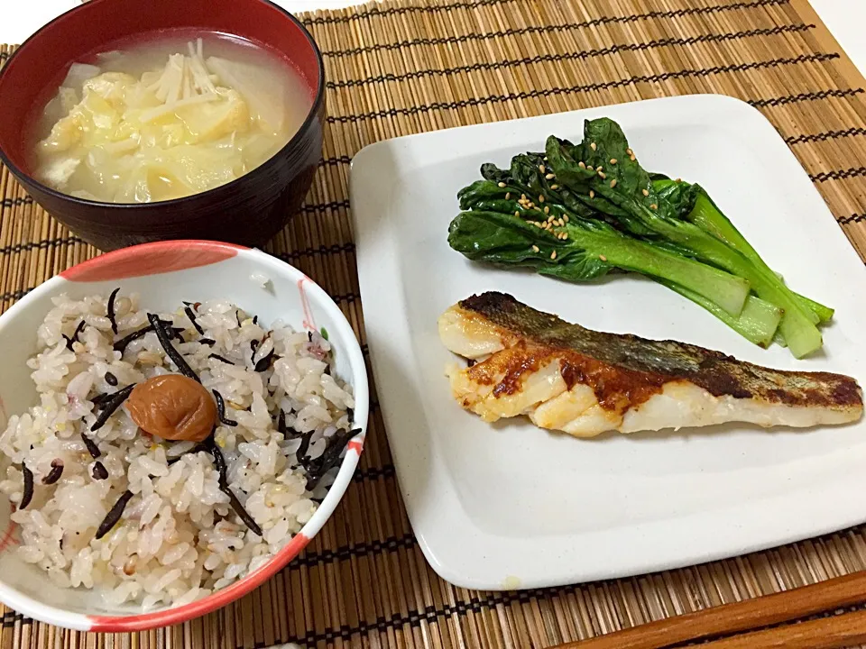 真鱈の西京焼き定食。|KOMACHIさん