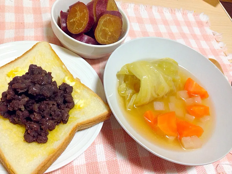 ロールキャベツ、さつまいものレモン煮、あんこバタートースト|Chikako Tashiroさん