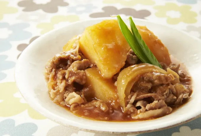 トマトケチャップでおいしく減塩肉じゃが|カゴメトマトケチャップさん