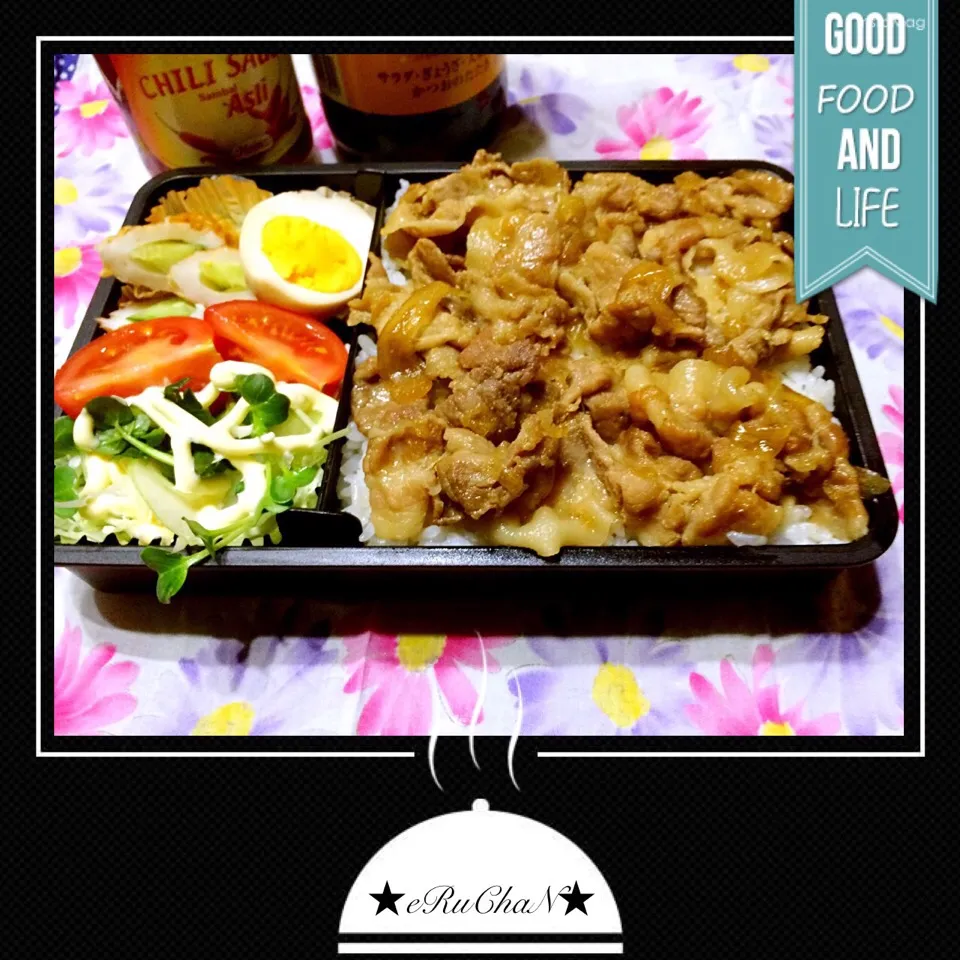 Snapdishの料理写真:Homemade Bento_Husband♪(´ε｀ )|♡eRuChaN♡さん