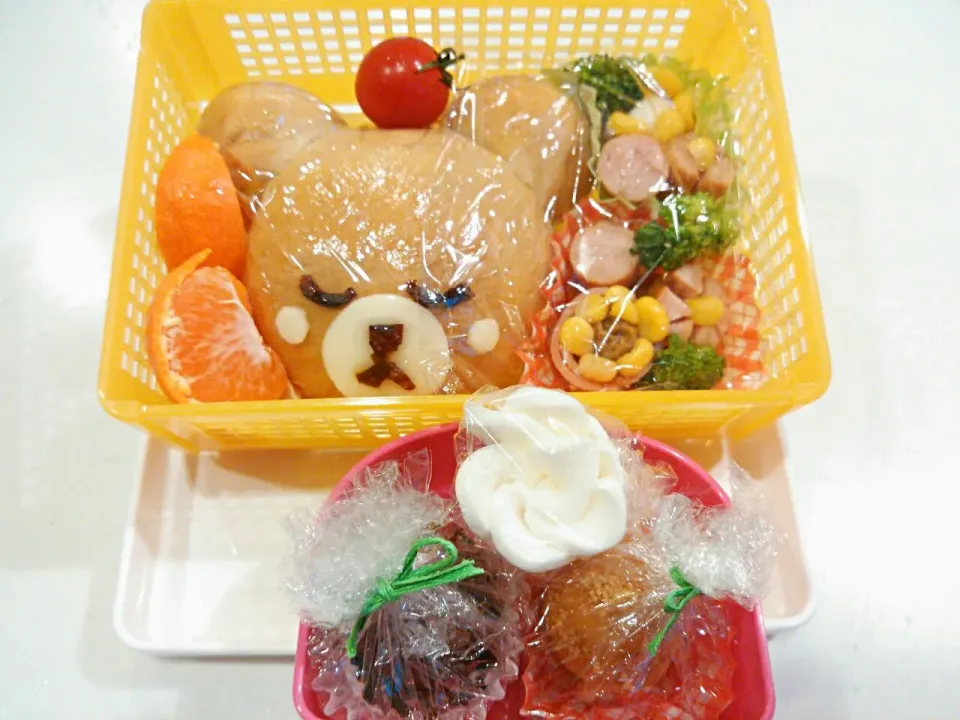 くまさん🐻パン弁当|みうのすけさん