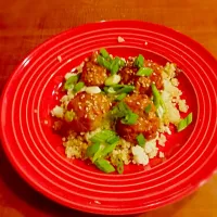 Asian quinoa meatballs wi th cauliflower rice|Rachel Zenderさん