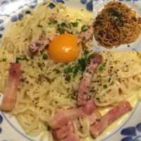 Snapdishの料理写真:カルボナーラ、ボロネーゼ|TwinTreeさん