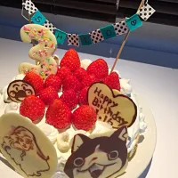 Snapdishの料理写真:バースデーケーキ♡3歳長女|かなさん