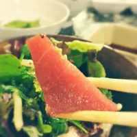 Snapdishの料理写真:Sashimi salad|Chelleさん