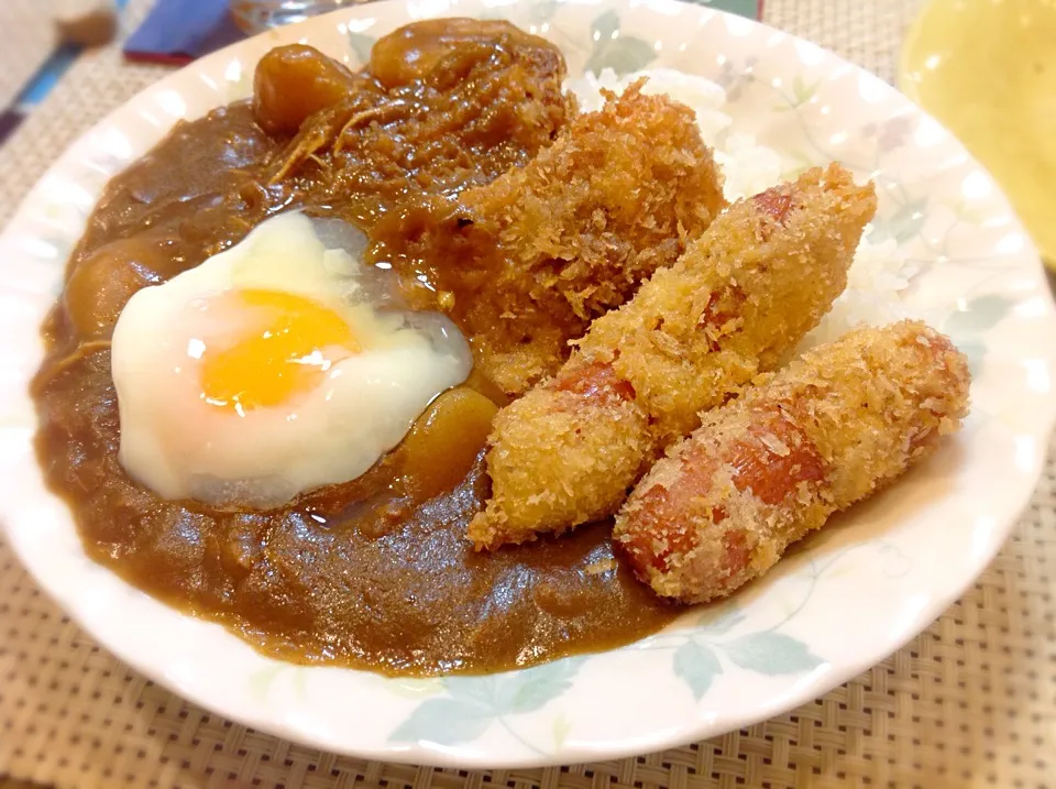 大好きな揚げ物からのカレー🍛😋(２日目〜👍)|アライさんさん