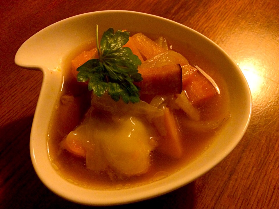 Nikujaga with Pumpkin & Mochi