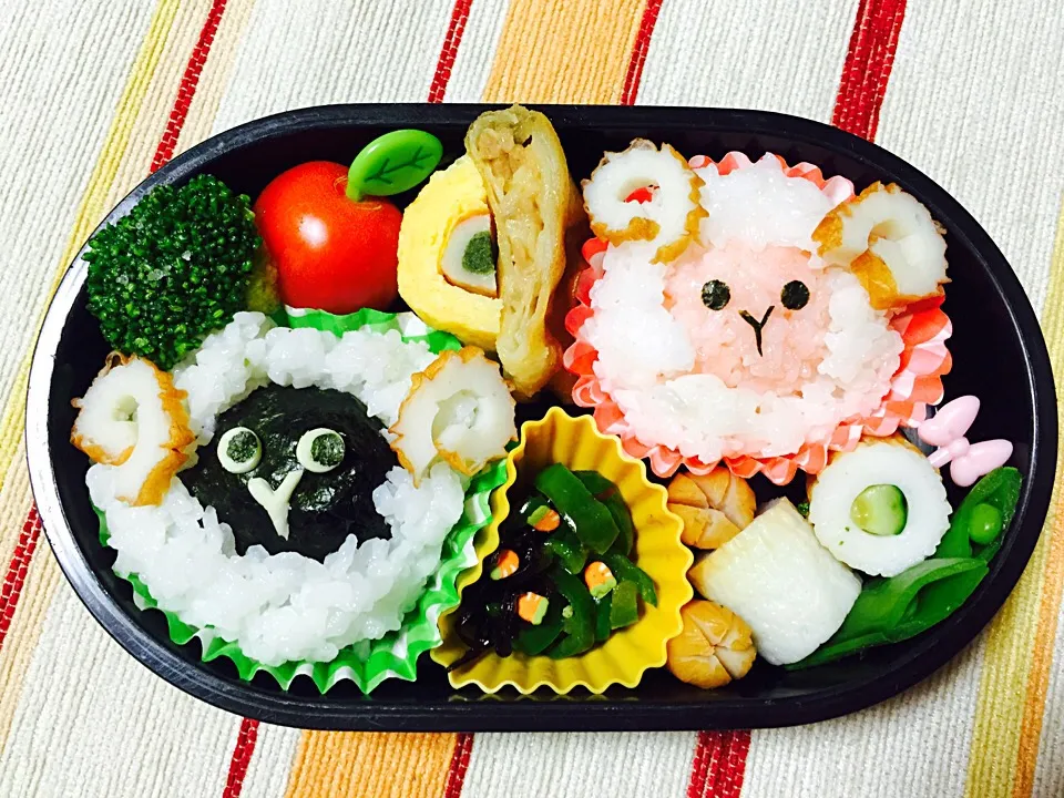 Snapdishの料理写真:2015ひつじ干支弁当|tomapiさん