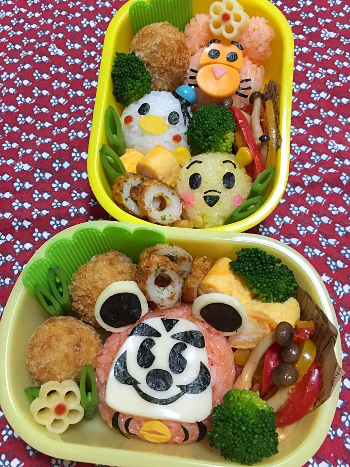 ミッキーだるま＆ディズニーツムツムのお弁当◝꒰´꒳`∗꒱◟◝꒰´꒳`꒱◟◝꒰∗´꒳`꒱◟|Junkoさん