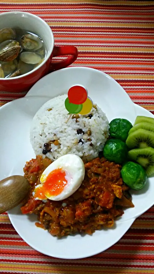 咲きちゃんの✨豚肉キーマカレーを五種豆と五穀で♪|ゆっこさん