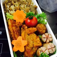 Snapdishの料理写真:チキチキボーーン弁当❤️|asukaさん