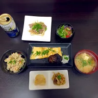 夜の晩酌定食|たまごんさん