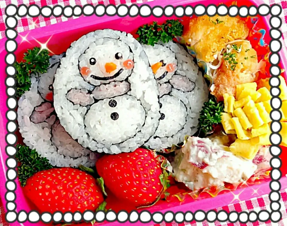 ⛄Snowman Sushi Bento⛄
キャラ寿司|The Reinhartsさん