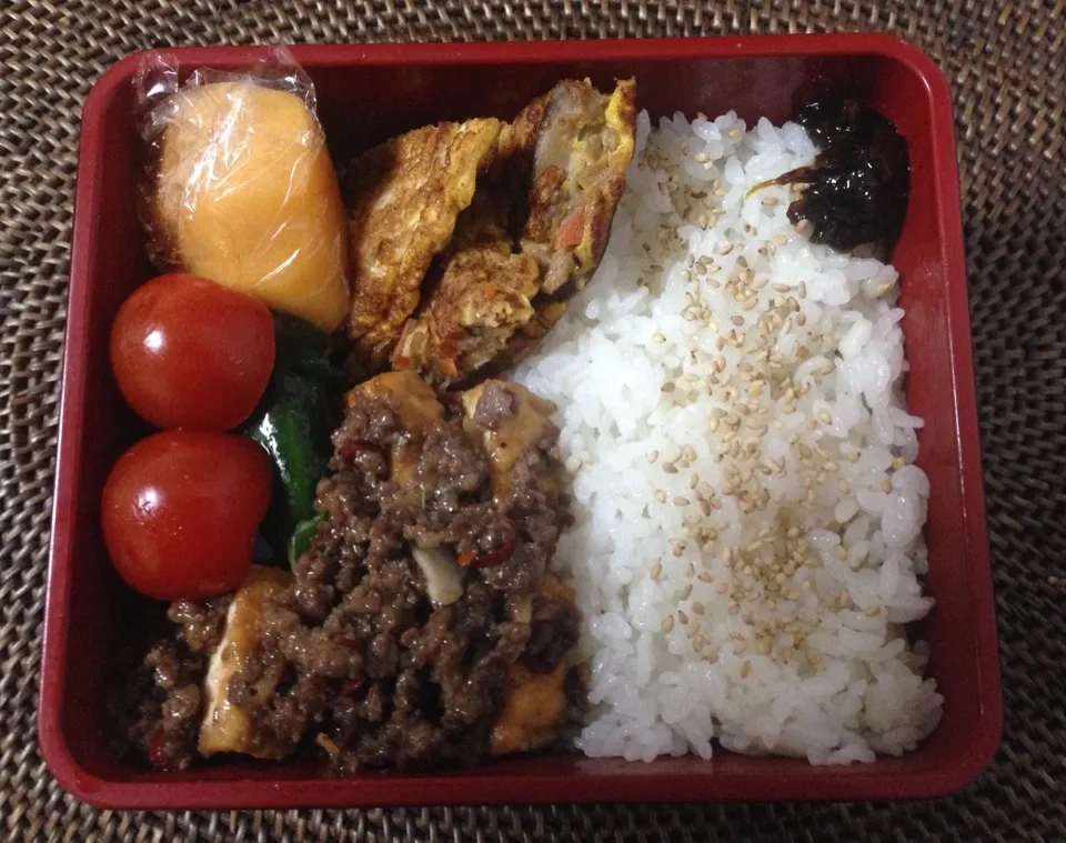 厚揚げのピリ辛肉みそ炒め弁当|*なおみん*さん