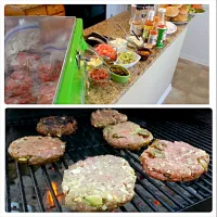 Build Your Own Burger BBQ! Put your ingredients in the zip lock, mix it up and I'll grill it! #homemade #burger #bacon #bluecheese #feta #avocado #jalapeño #lem|Robert Schwabさん