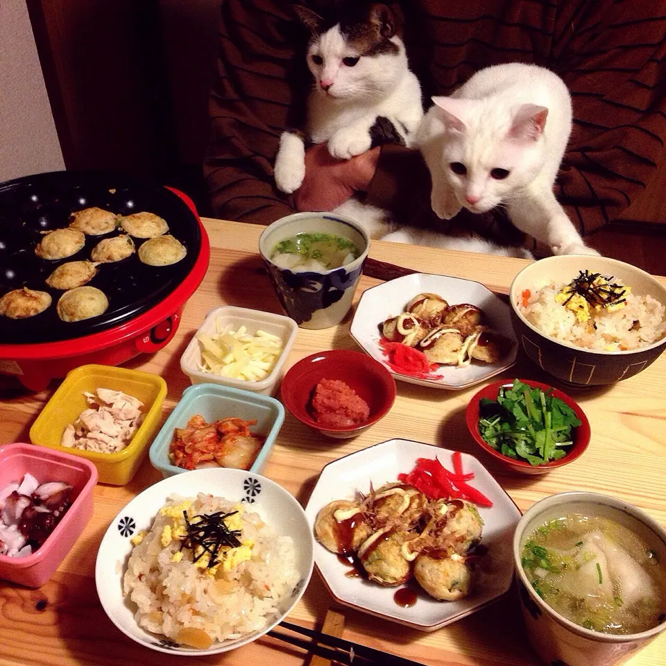 たこ焼きパーティー。と、ちらし寿司。|naouさん