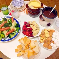 Chocolate fondue &cheese fondue|Wakanaさん