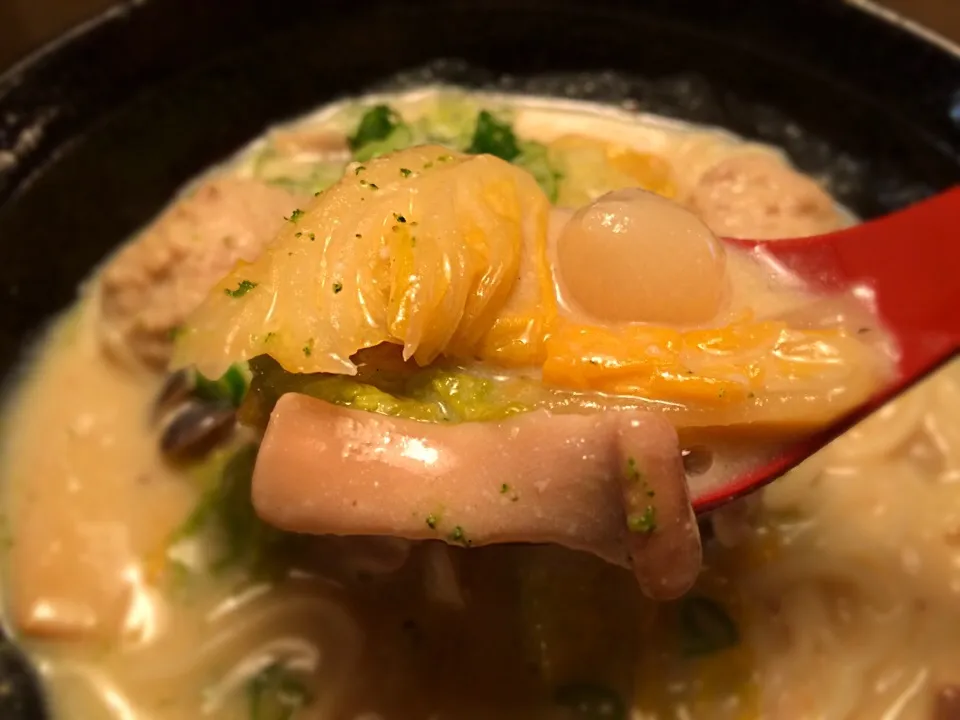 鶏つくねの白味噌豆乳温めん3|半田手延べそうめんの店 阿波や壱兆さん