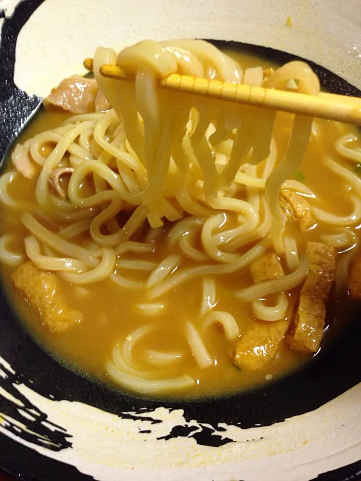 Snapdishの料理写真:カレーの日らしいので古奈屋の冷凍カレーうどん。|中華蕎麦 銀時さん