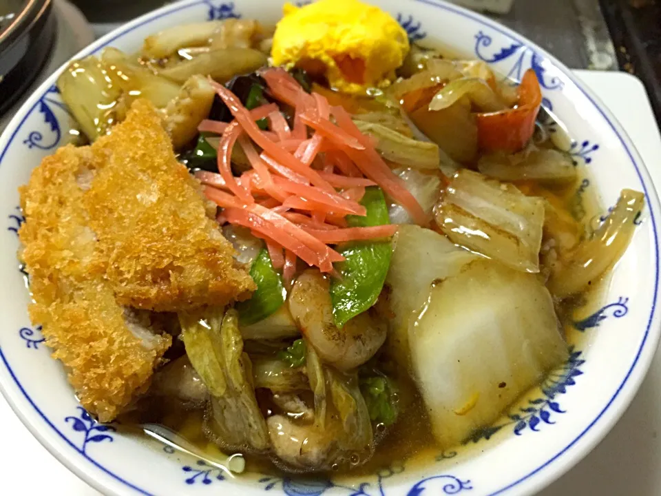 カツと玉子をのせたあんかけラーメン|shenhuaさん