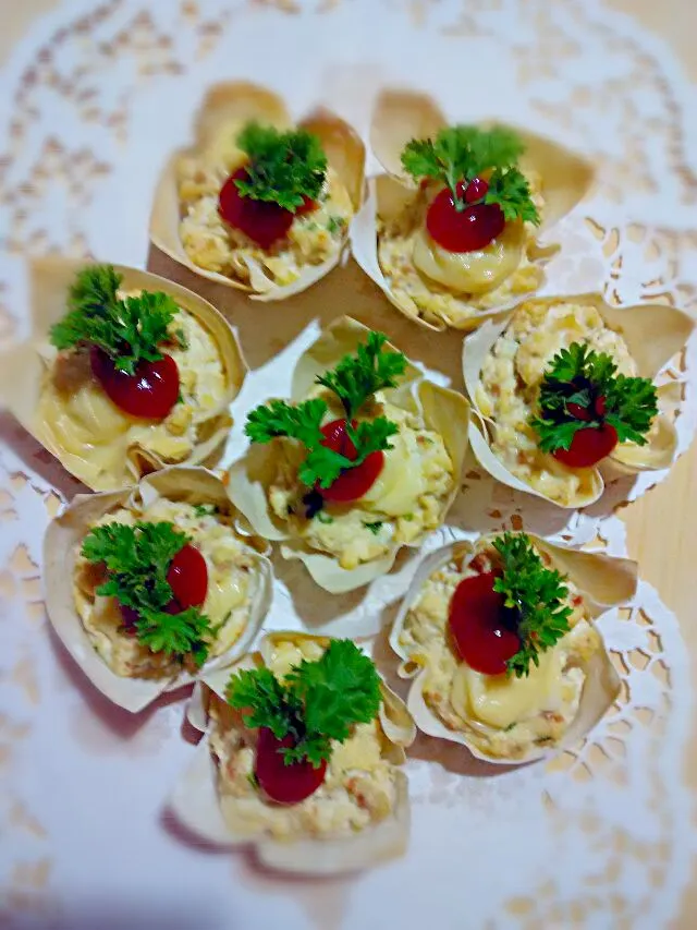 Flower Tofu with Chicken for snack time with Setiabudi Apartment Crew #lifiameikitchen|Lifia Meiさん