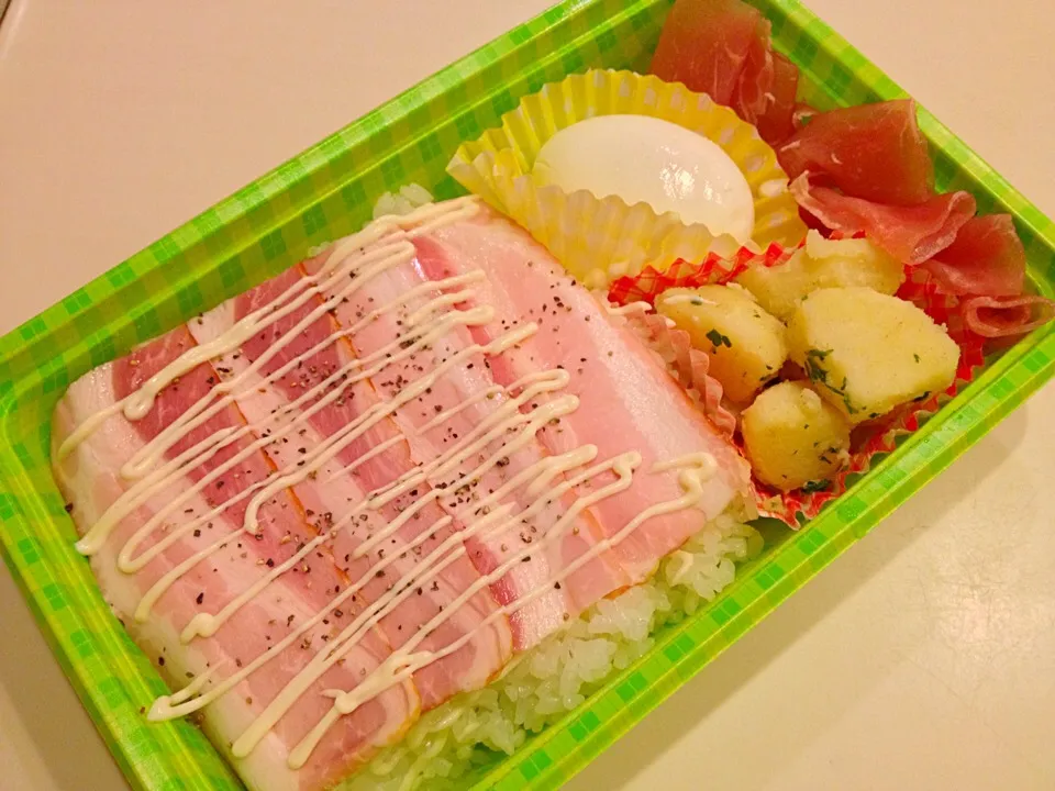 ベーコンマヨ弁当…|びばのんのさん