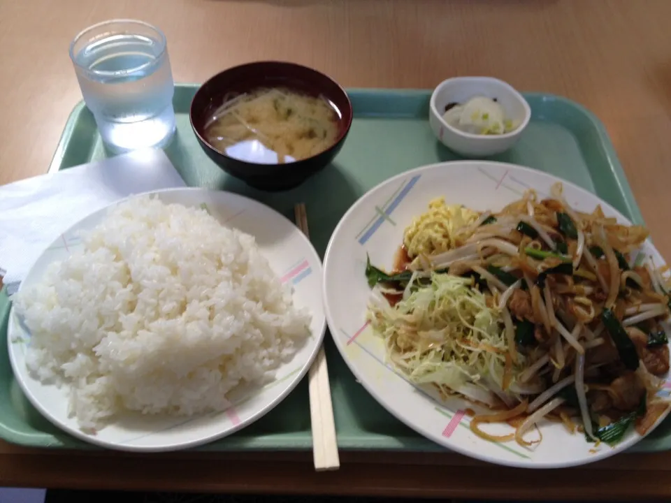 Snapdishの料理写真:肉野菜炒め ご飯大盛り|おっちさん