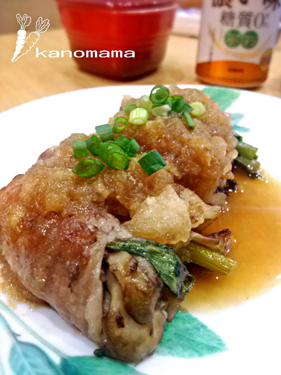 豚肉の野菜巻き、みぞれポン酢がけ♪|ゆきさん