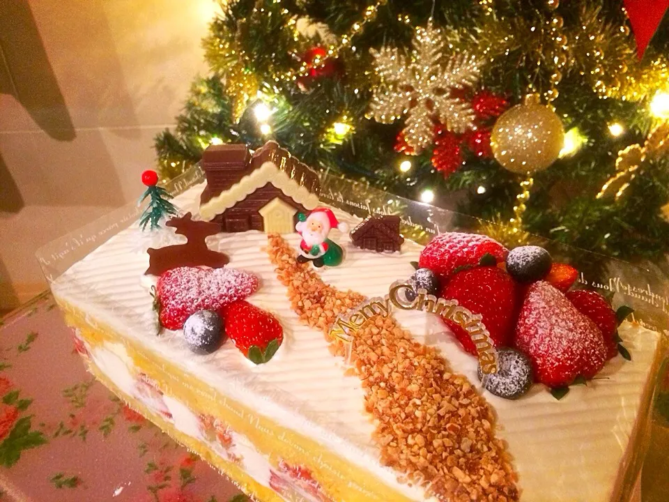 Snapdishの料理写真:2014年 Xmasケーキ꒰•ི̫͡ુ•ྀૂ꒱♡♡|♡Mika٩꒰๑• ̫•๑꒱۶さん