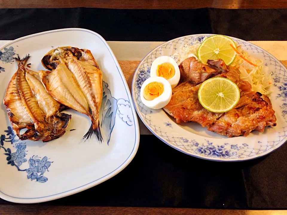 鯵の開き、チキン照り焼き|Yukie  Toriseさん