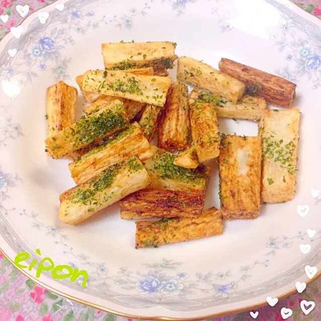 fried Chinese yam.(長芋)|えいぽんさん